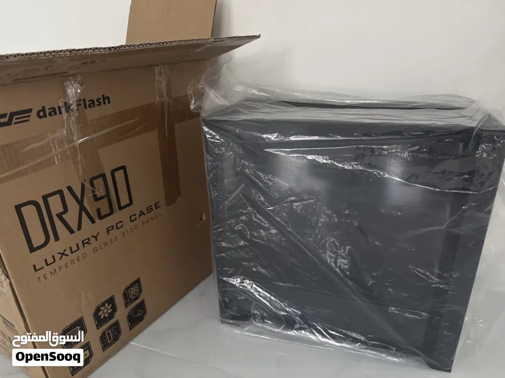 CASE darkFlash DRX90 GLASS BLACK 4 fans
