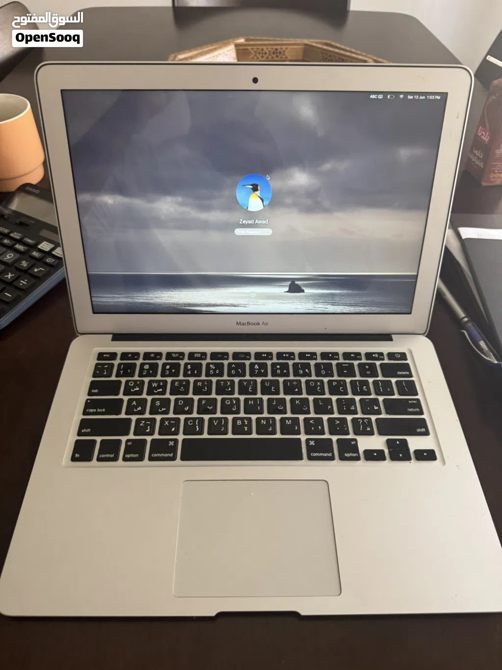 MacBook Air (13-inch Early 2015) بحالة الوكلة ولا خدش استخدام بسيط جدا