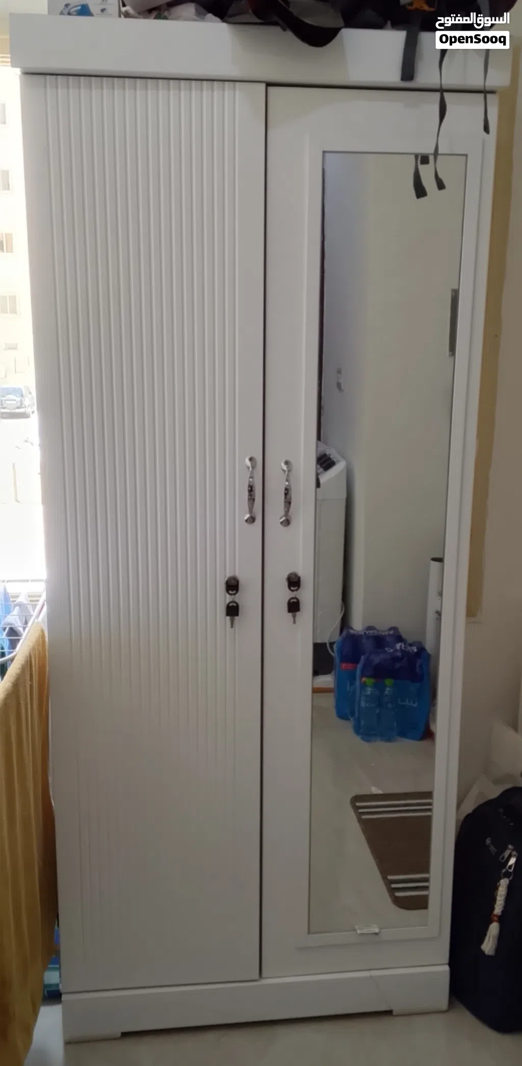 Wardrobe/closet and side table
