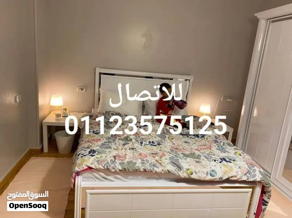 سرير ابيض زان تقيل بالمولة