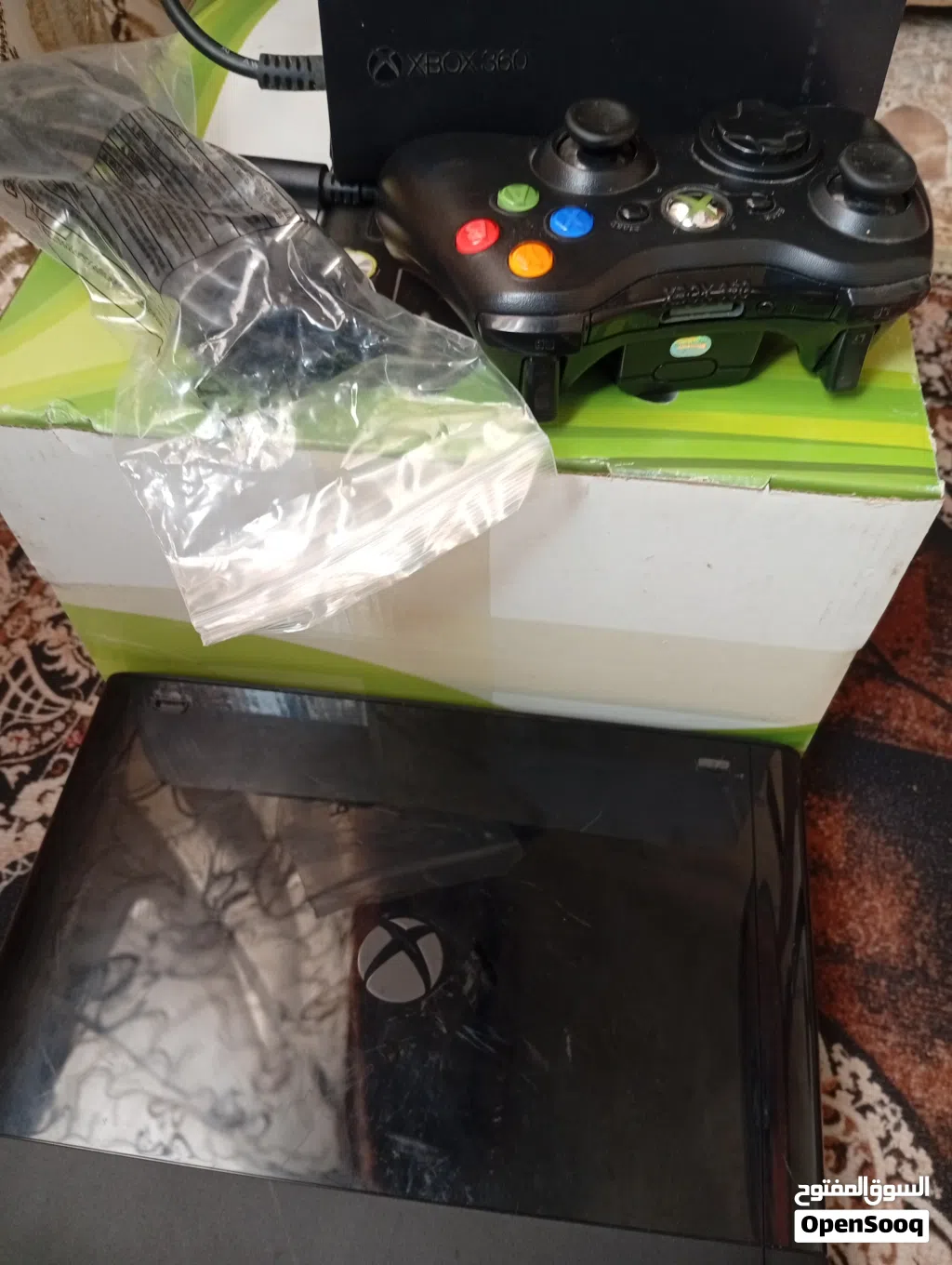 جهاز اكس بوكس 360 بحالة الوكالة نازل عليه 90 لعبة من اقوا العاب هاردسك 500 جيجا سعر 600 شيكل