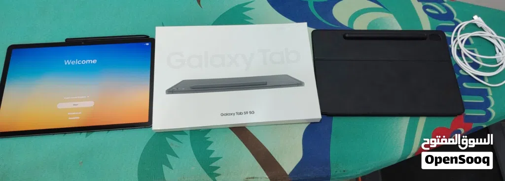 للبيع تابلت سامسونج Samsung tab S9 256 GB - SIM Card - MicroSD - Black Color with Pen and Cover