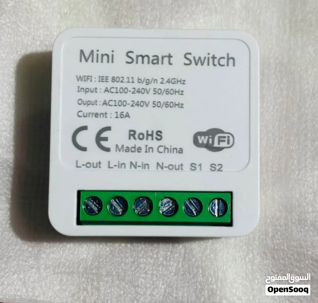Wifi Smart Light Switch Mini Size 16A Relay Compatible with Alexa Google