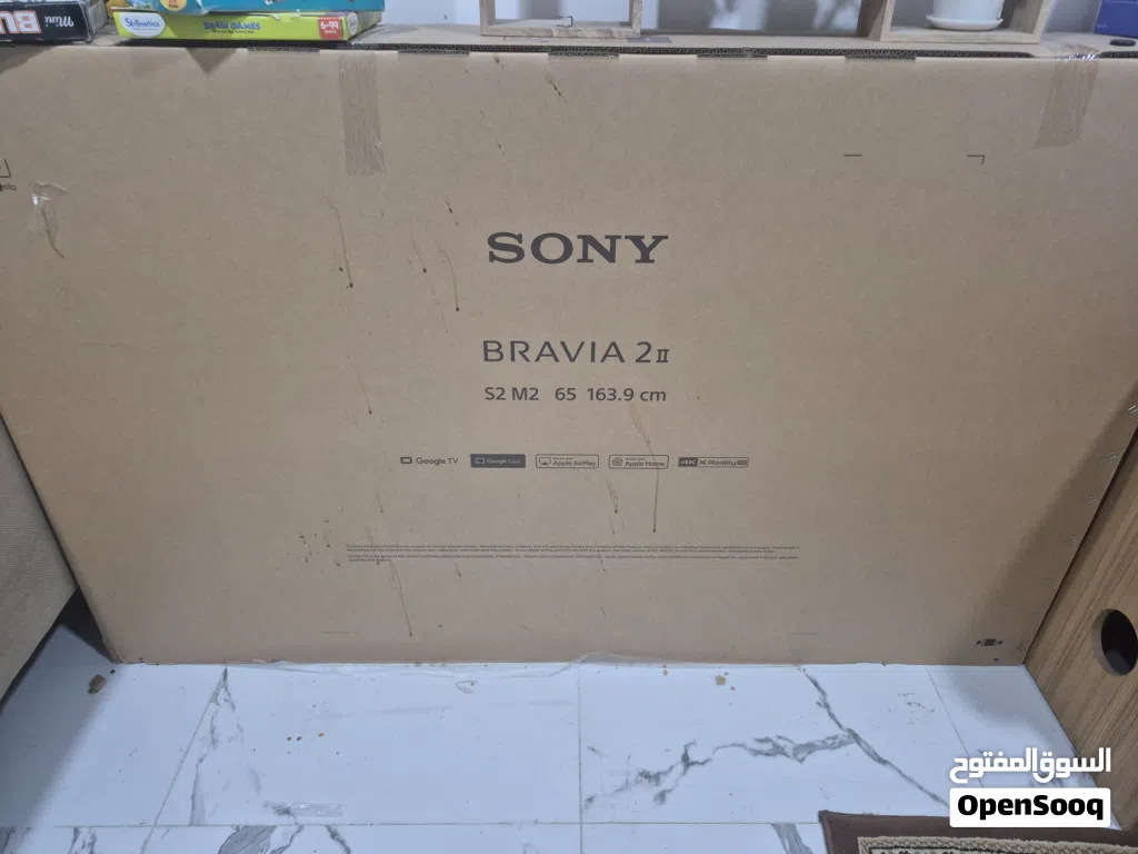 sont 65 inches 4k with broken screen سوتي 65 بوصه مع شاشه مكسوره