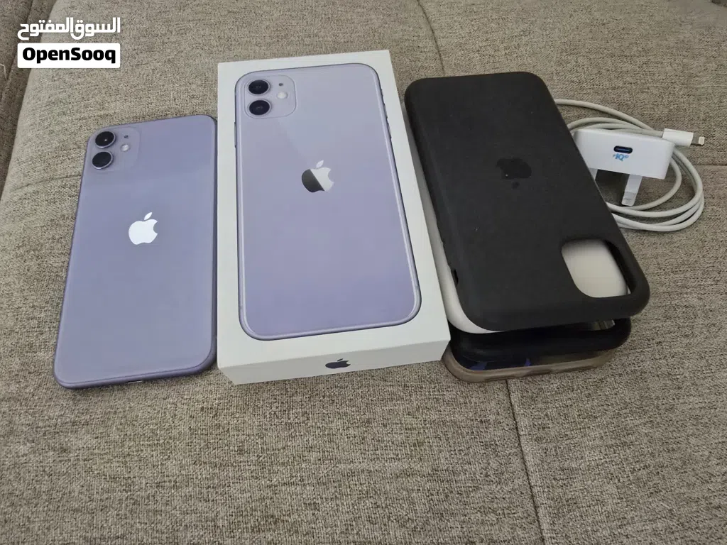 للبيع هاتف أيفون 11 سعة 128 بنفسجي اللون iphone 11 128GB purple color