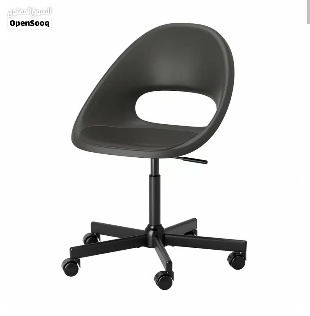 Swivel chair, dark grey/black