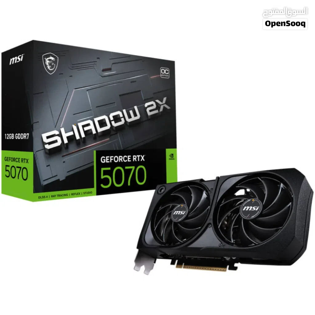 كرت شاشة MSI RTX 5070 SHADOW 2X قوة الجيل الجديد باقل سعر واعلى اداء
