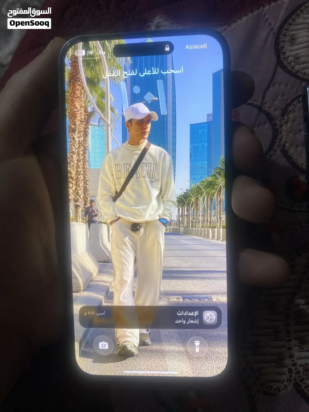 السلام عليكم ايفون 14 برو ماكس مبدل شاشه اصليه اصليه اصليه بس الشاشه