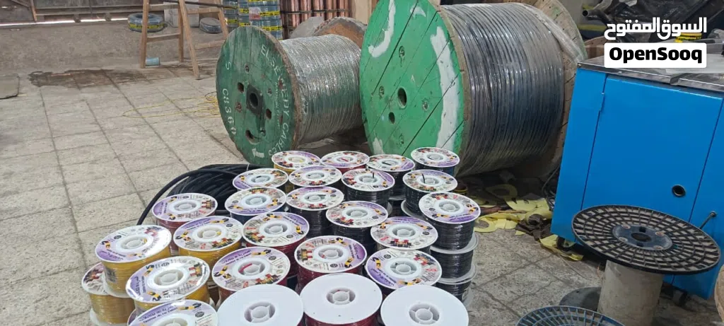اسلاك و كابلات كهربائية نحاس و المونيوم جميع المقاسات و اقل الاسعار و اعلي جودة