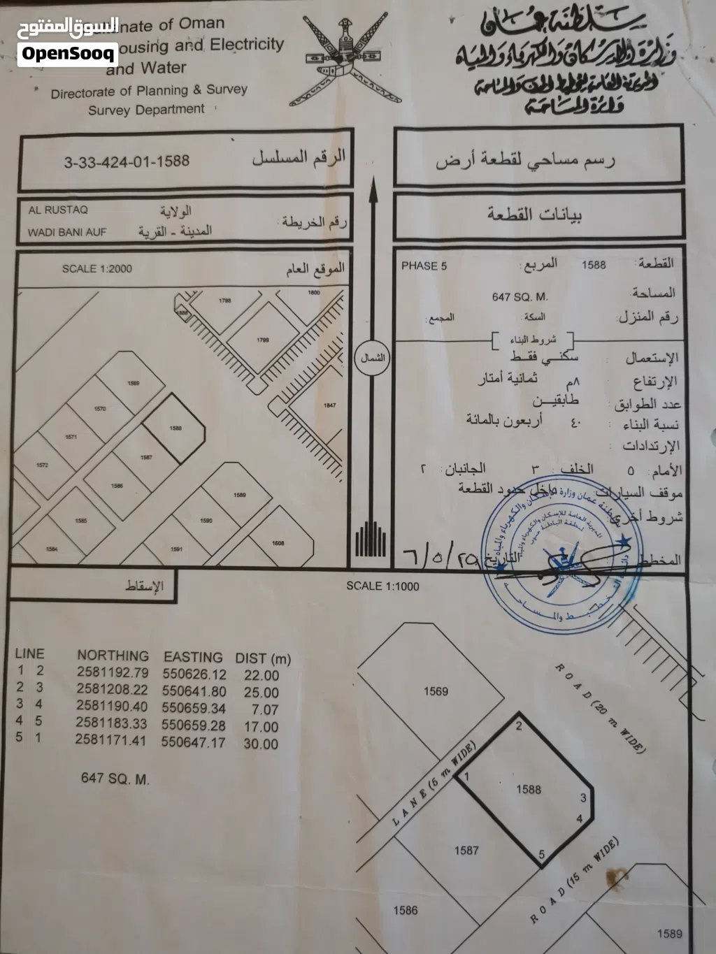 ارض سكنيه للبيع