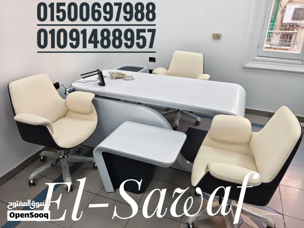 طقم مكتب مودرن فخم خشب طبيعي اثاث مكتبي-مكاتب مديرين-office manager