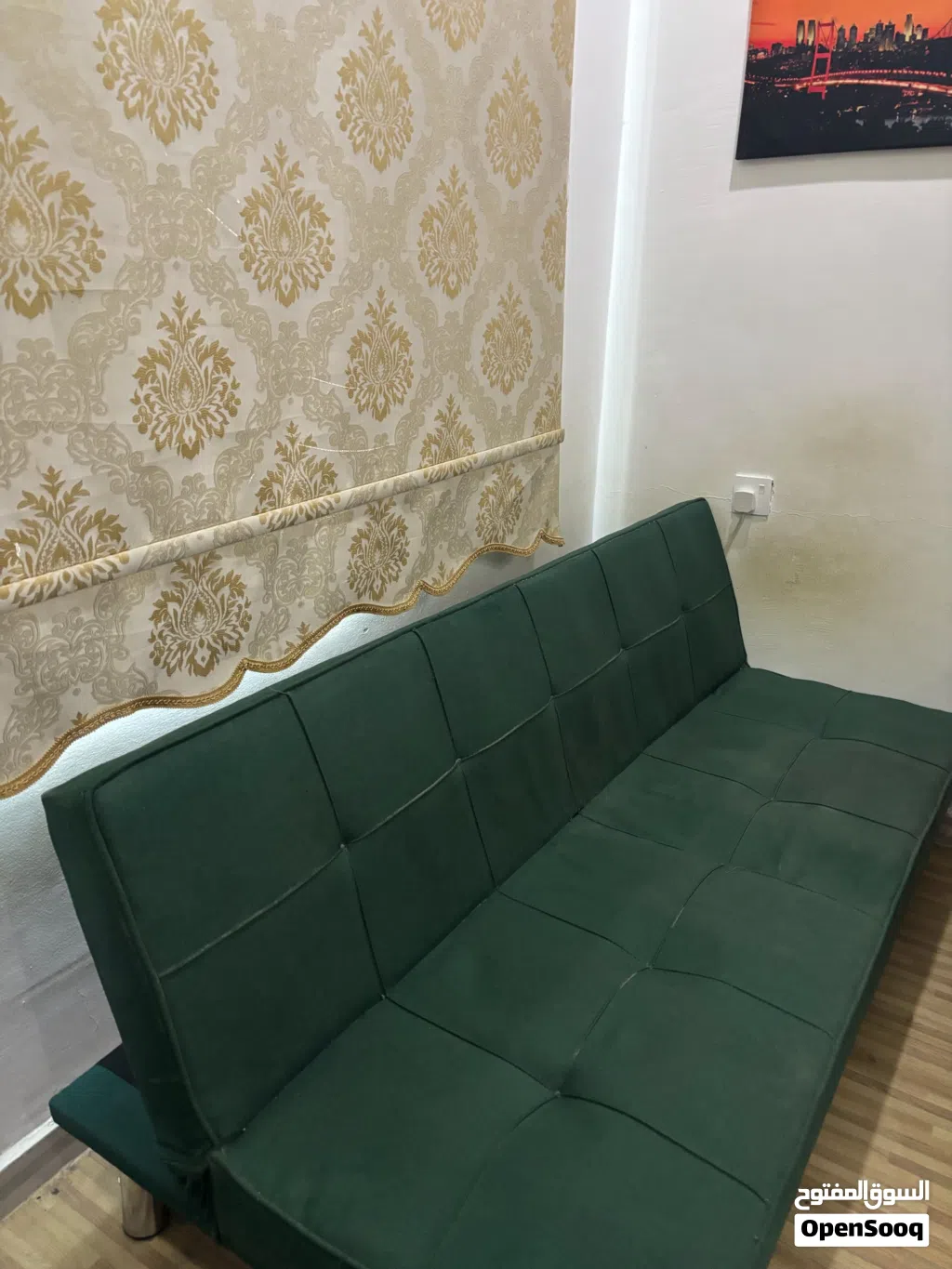 كنبه سرير (كليك كلاك ) خضراء