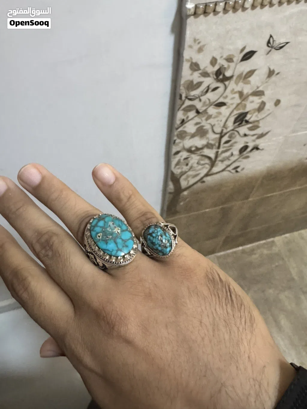 خاتمين ب حجر فيروز