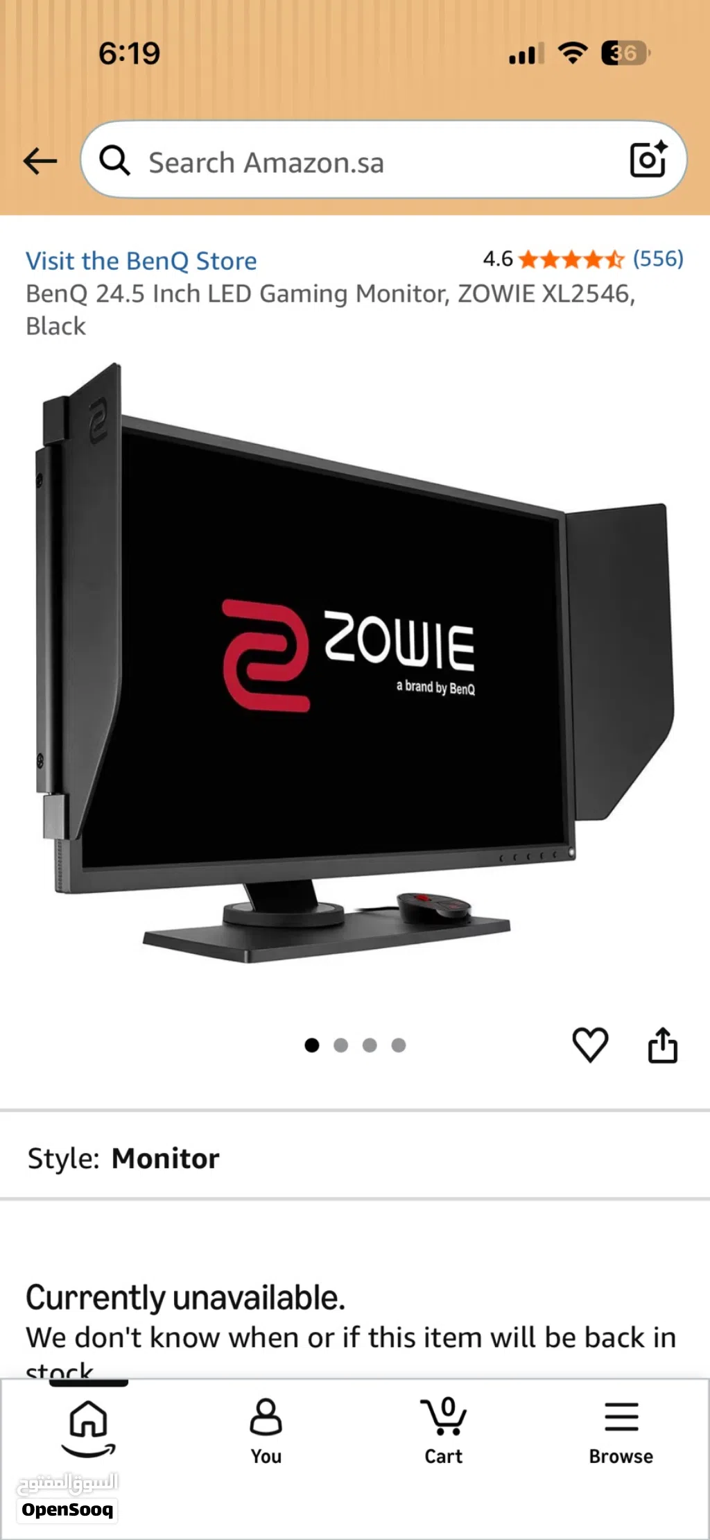 شاشه ZOWIE XL25 240 هرتز 0.5 مللي سكند من افضل شاشات القيمنق استعمال نظيف جدا