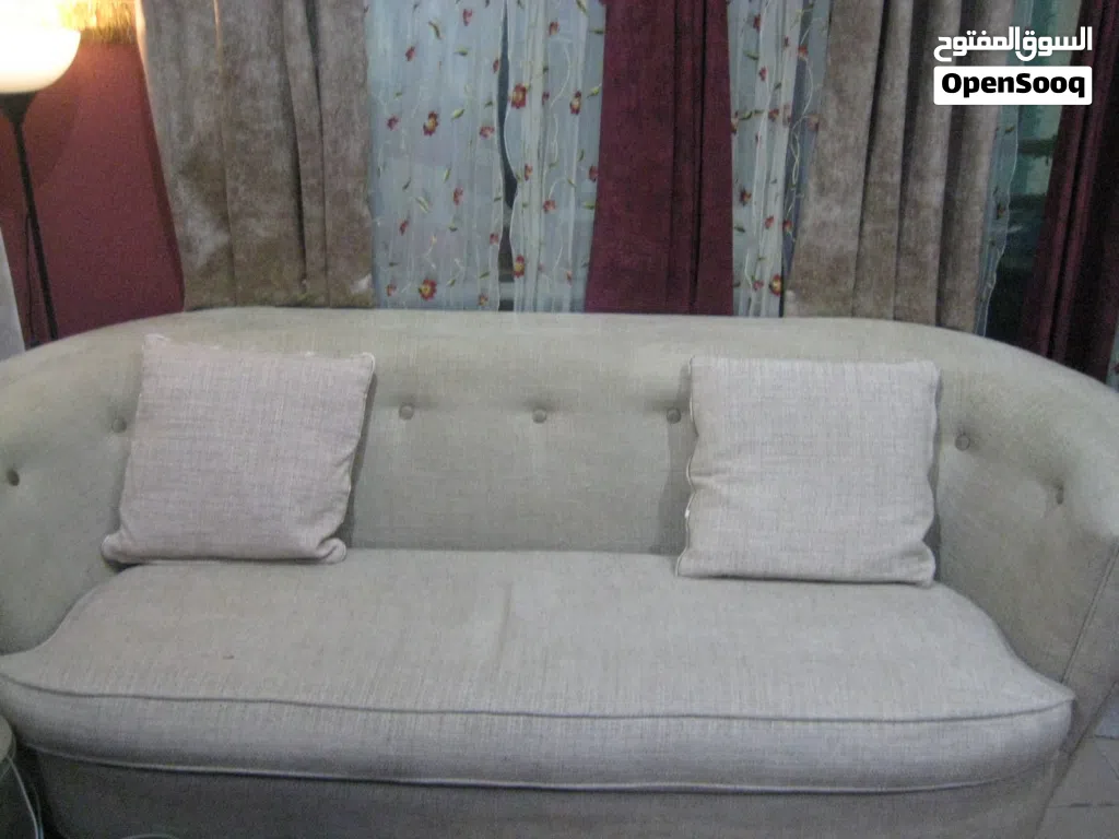 beige three piece sofa for sale