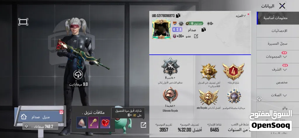 حساب ببجي للبيع ب 300 سعودي كله نوادر ومثكات وحرققق مصروف عليه ومتعوب عليه جدا السعر عرططه لحققققققق