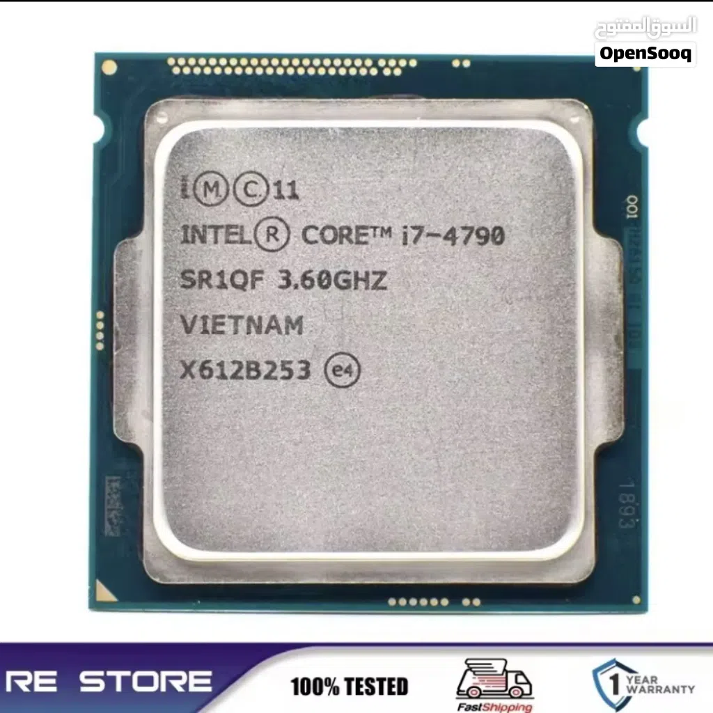 معالج إنتل مستعمل Intel Core i7-4790 بسرعة 3.60GHz بحالة ممتازة