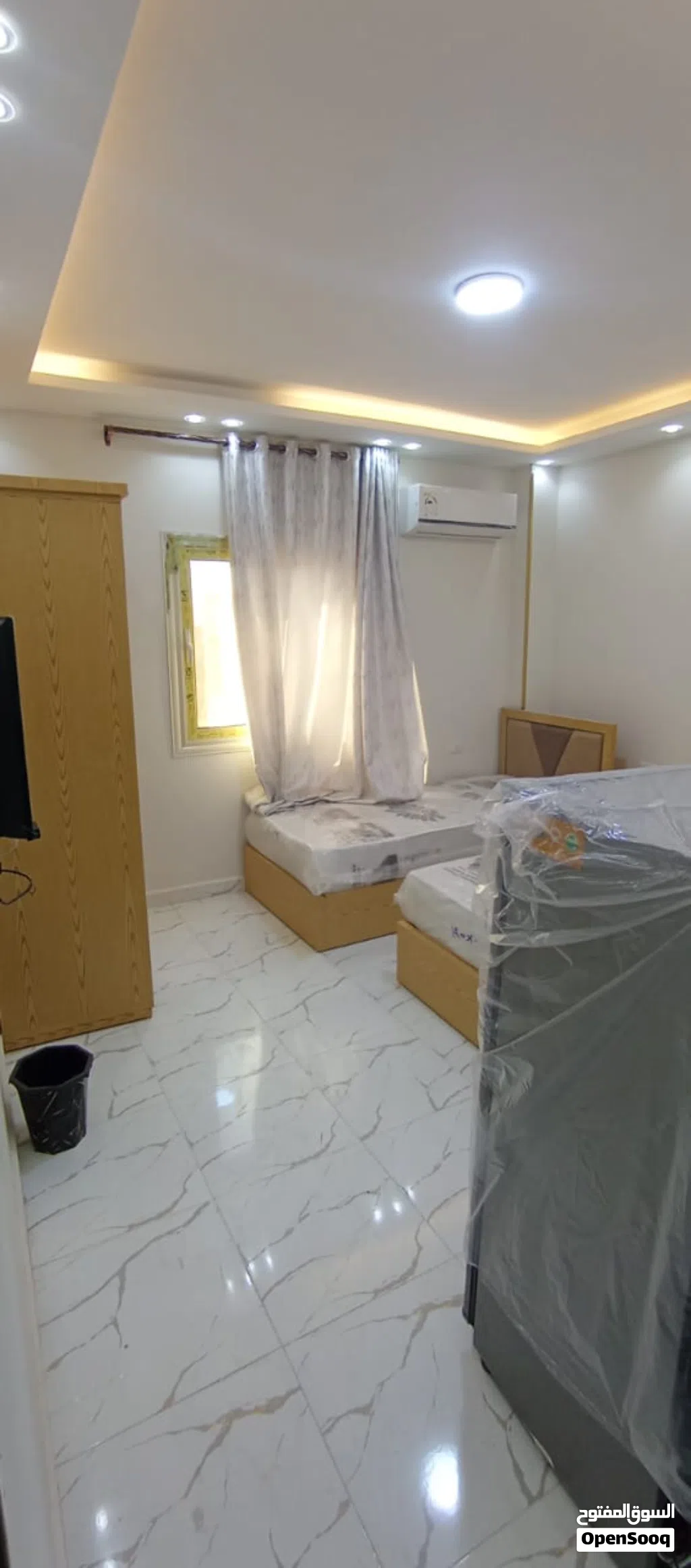 استديو مفروش للايجار 6 اكتوبر الحي الاول خطوات للموقف والحصري والجامعة