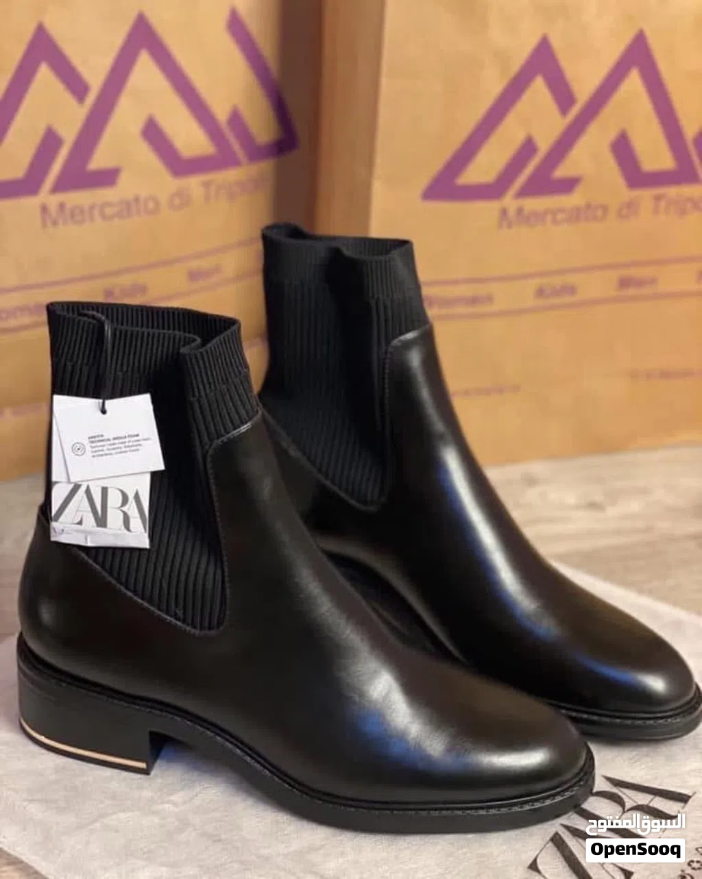 بوت نسائي ZARA مستعمل مرة بس للبيع
