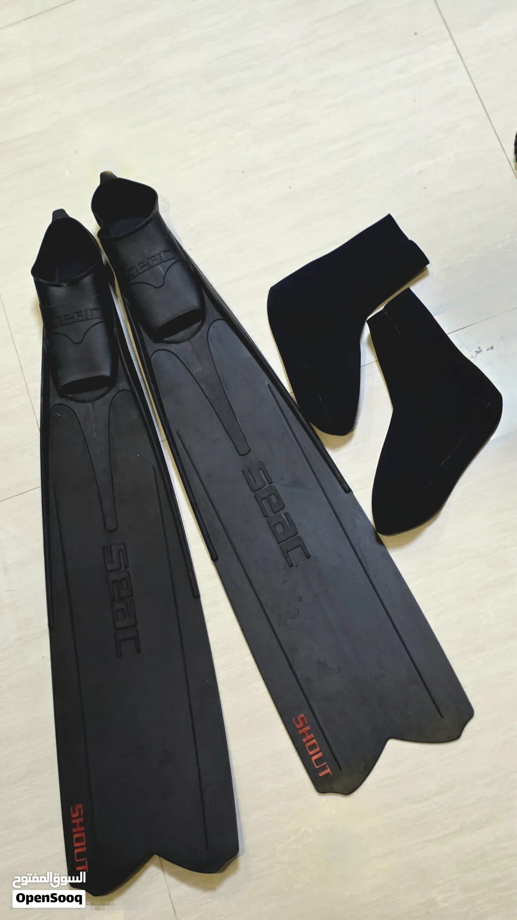 Freediving Gear - Fins 45-46 + socks & Face mask + snorkel