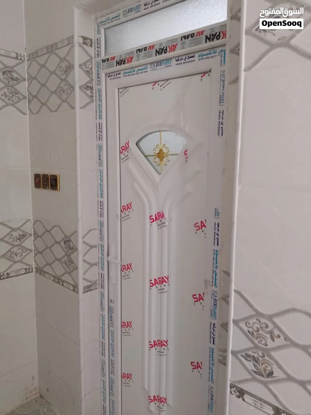 باب المنيوم جديد مع مقسله جديده