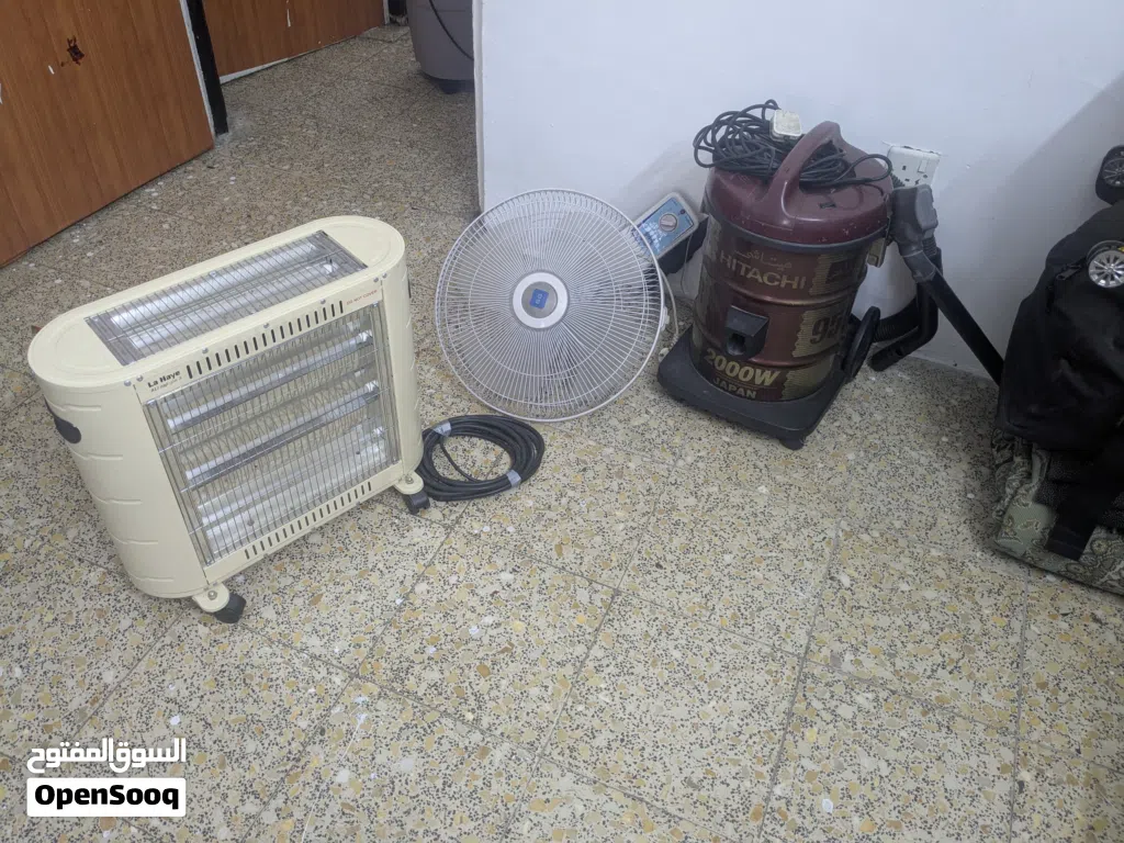 مكنسة كهربائية وحش توشيبه +صوبة كهربائية+مروحة جدارية