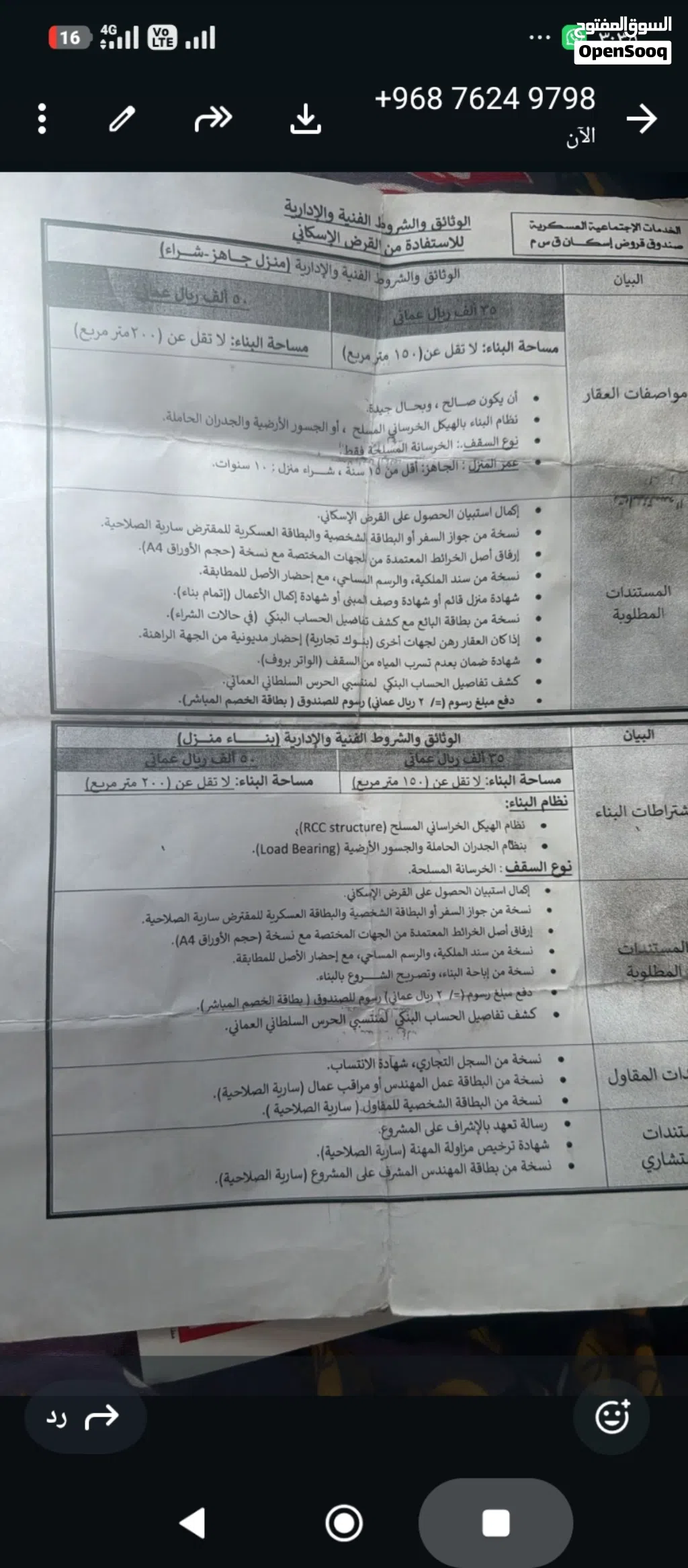 مطلوب ارض حدود نزوى او منح