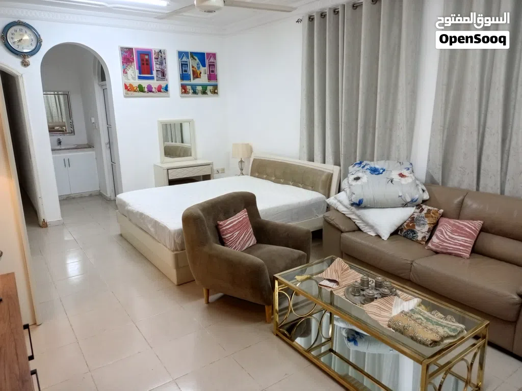 استوديو كبير مفروش للايجار big furnished studio for rent