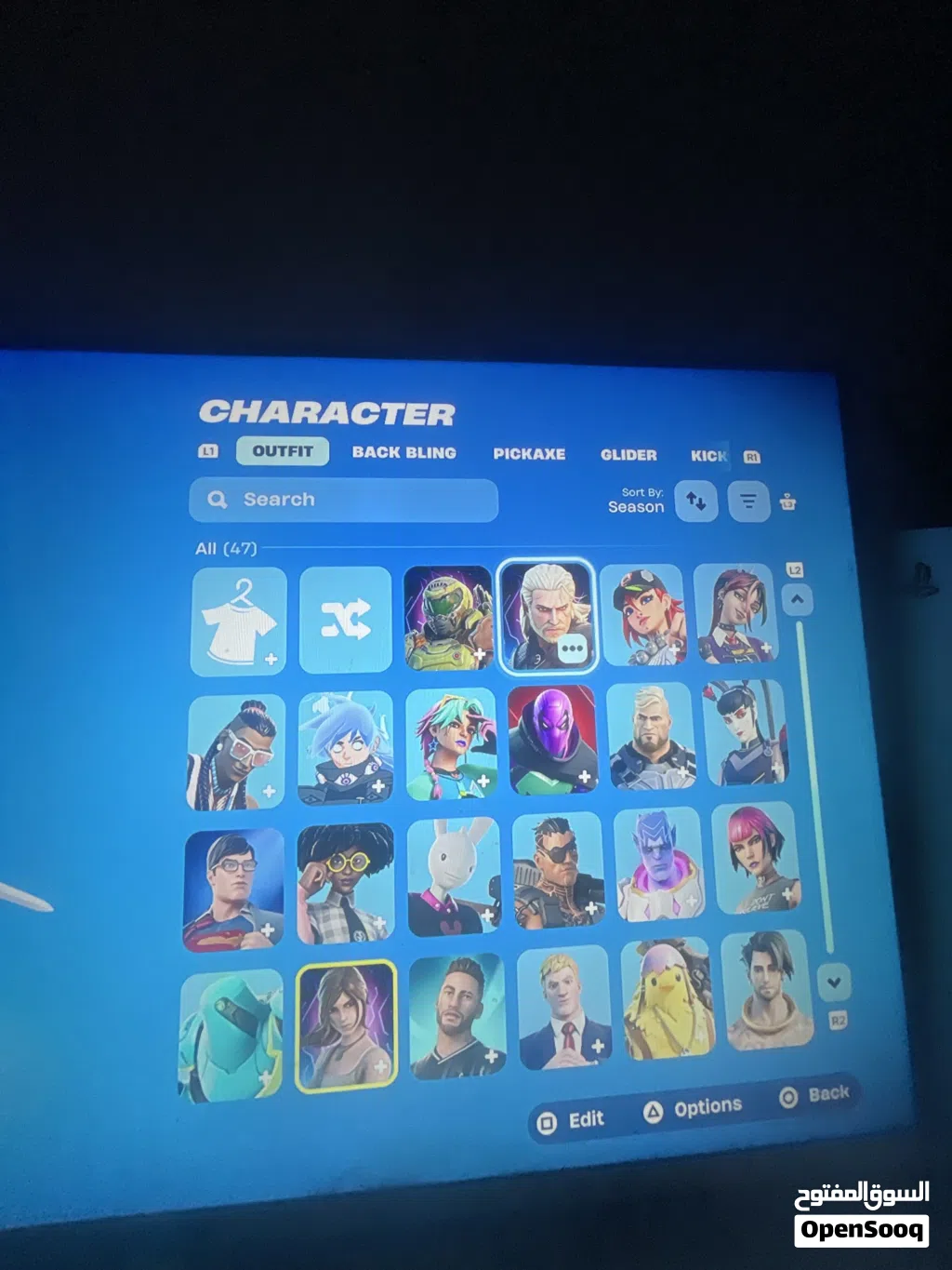 العنوان: حساب فورت نايت مميز سكن التفاحة النادر وسيزون مارفل كامل (47 سكن)