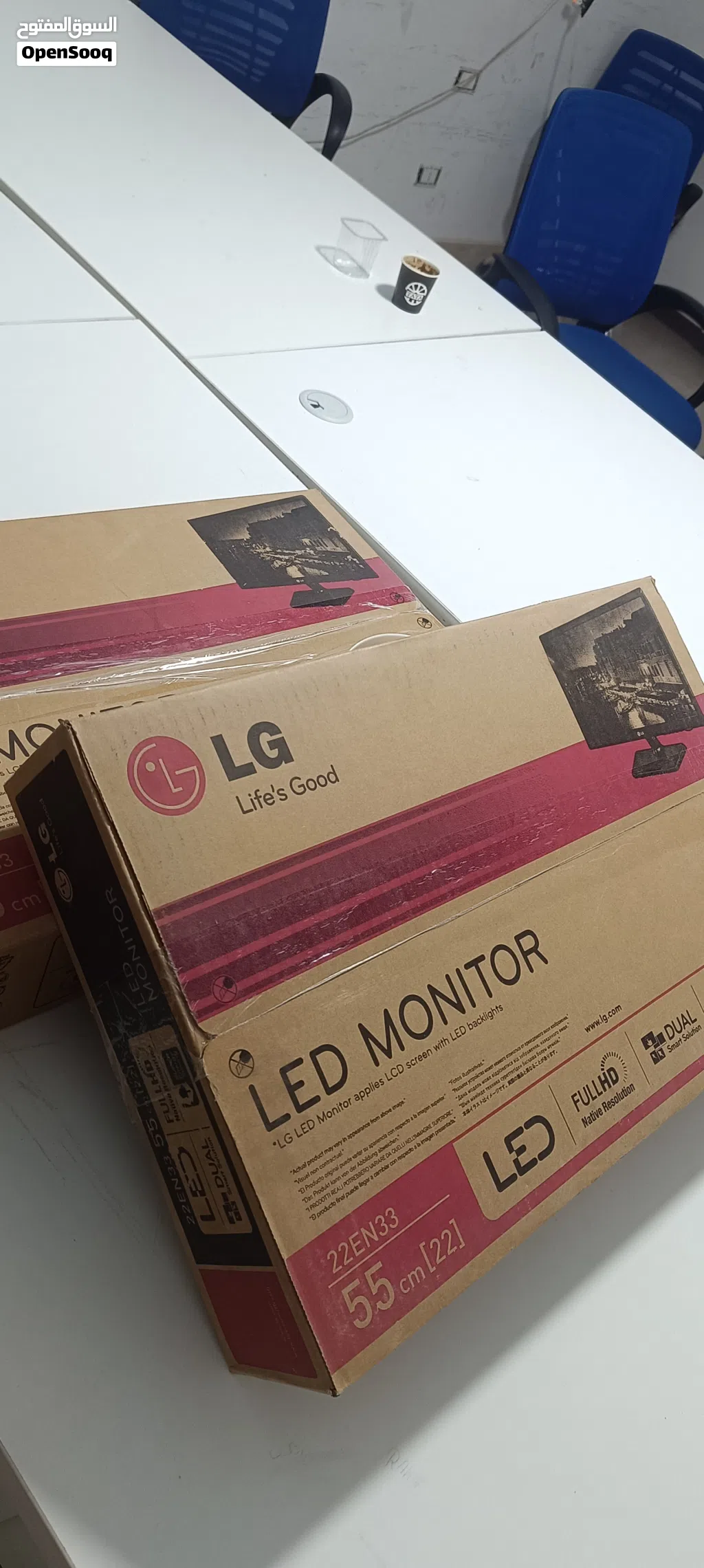 2 شاشه كمبيوتر LG اصليه