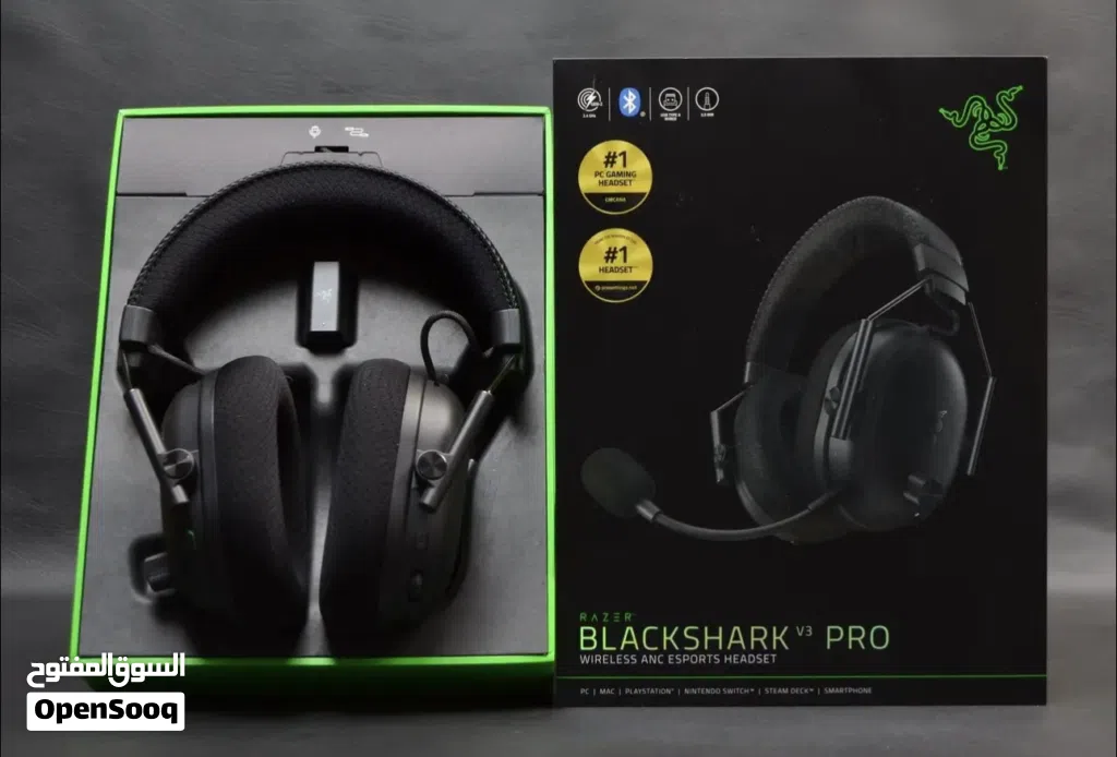 سماعه احترافيه Razer BLACK SHARK V3 WIRELESS مستعمل تصلح للاكسبوكس والبي سي