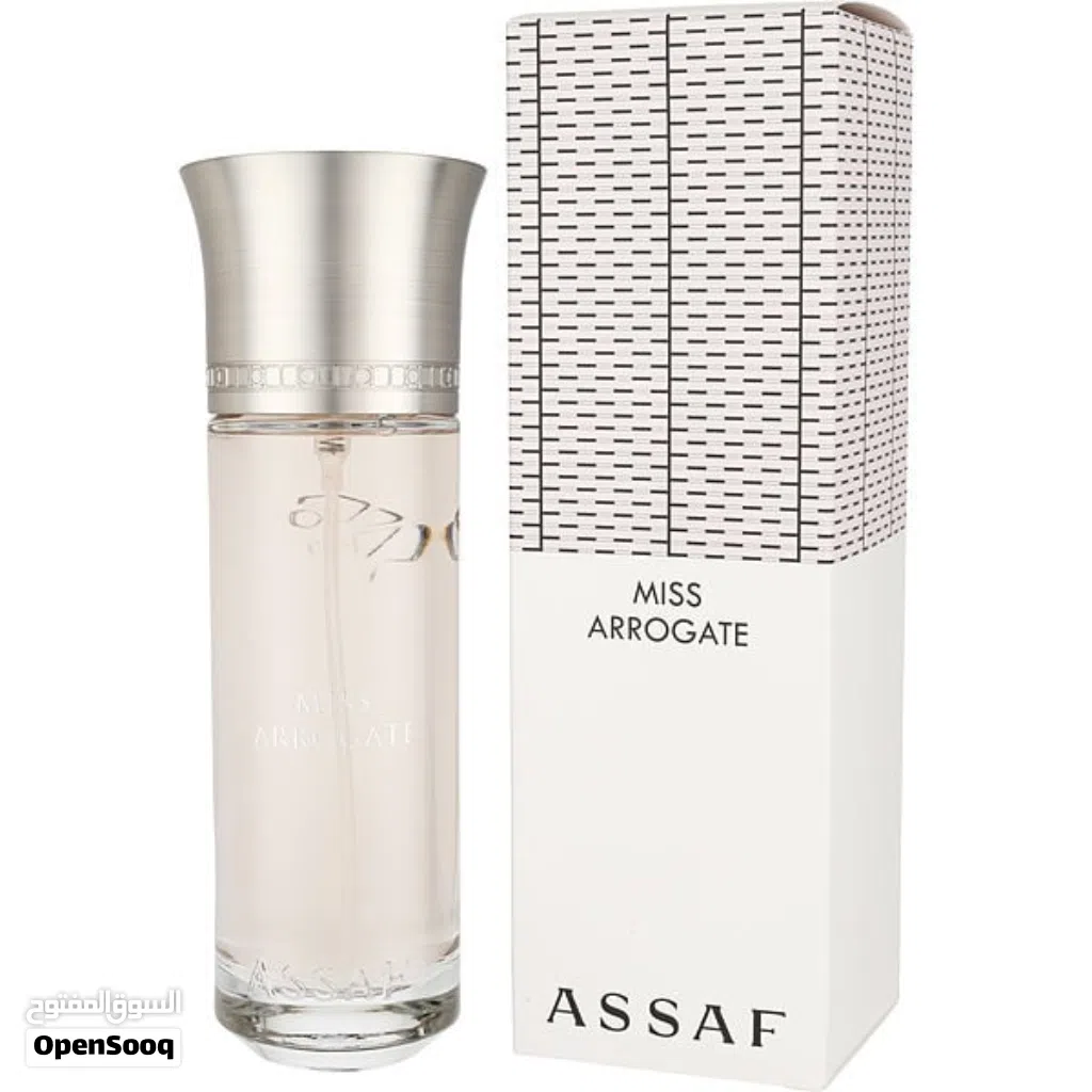 عطر MISS ARROGATE من عساف اصلي من السعودية حالة ممتاز ومتاح مع العلبه بالبار كود