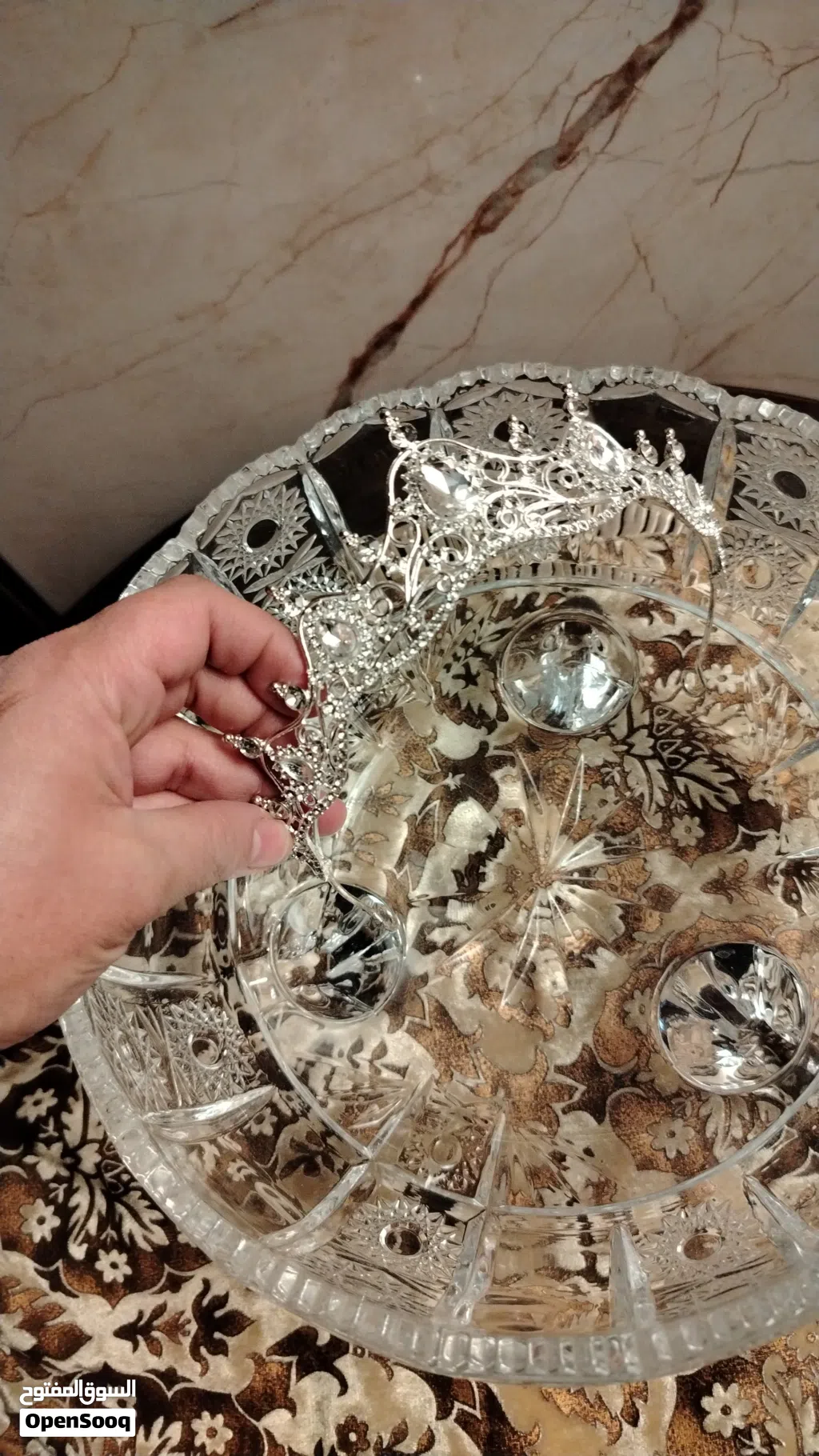تاج عروس فضي شورفسكي جديد غير مستعمل