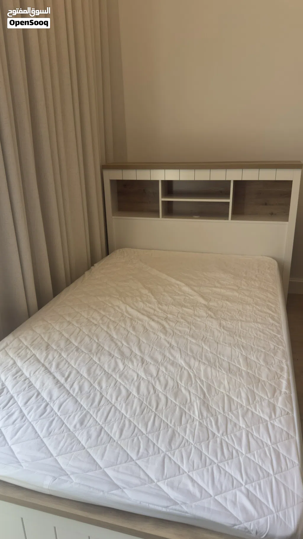 New bed frame with a mattress