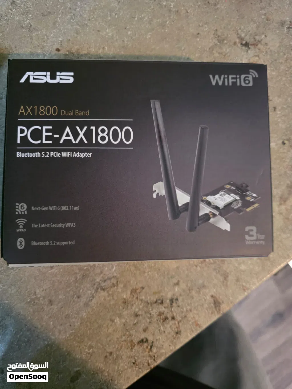 asus pce ax 1800 wireless network adaptor for wifi and Bluetooth for pc. in excellent condition