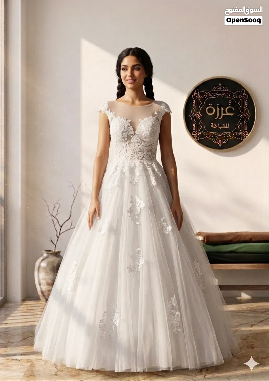 فستان زفاف منفوش وكبير يلبس من m-XL