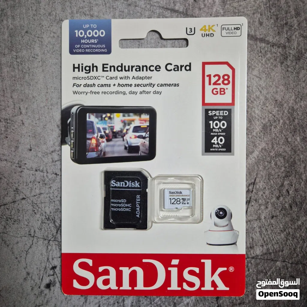 Sandisk High Endurance MicroSD Card for Dash Cams and Security Cameras