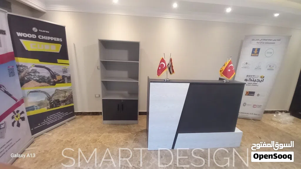 كاونتر استقبال خشب mdf