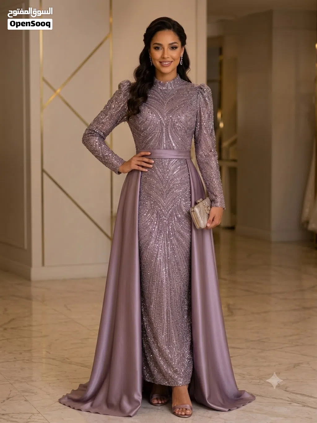 فستان سهرة من bride to be للبيع لبسة وحده - نمره 42 وبلبس 44 الموقع عمان - الوحدات