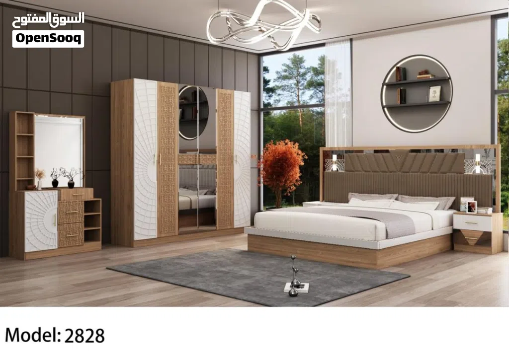 Chinese Bedroom Set 6 Pieces + Free Mattress & Installation غرف نوم صيني 6 قطع + دوشك هدية + تركيب