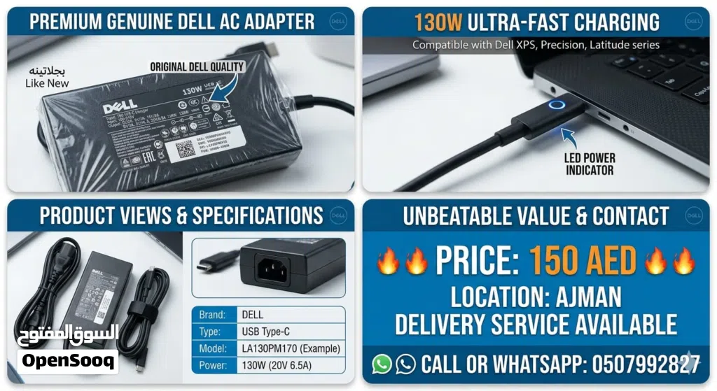FACEBOOK ADS COPY PREMIUM DELL 130W USB-C CHARGER - LIKE NEW CONDITION!