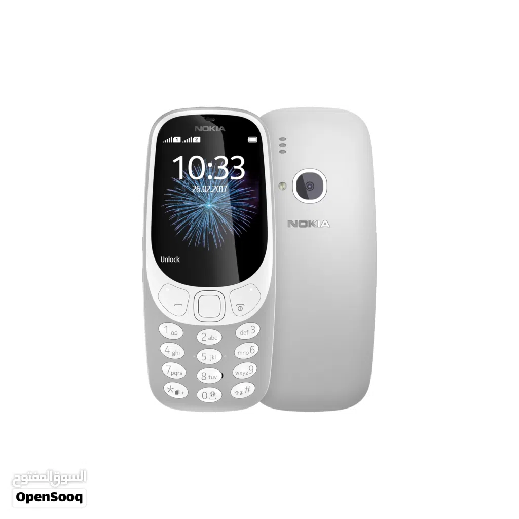 جوال نوكيا 3310 لون رمادي سعة 16 ميجابايت، يدعم شبكة الجيل الثاني (2G)، باللون الأزرق الداكن.