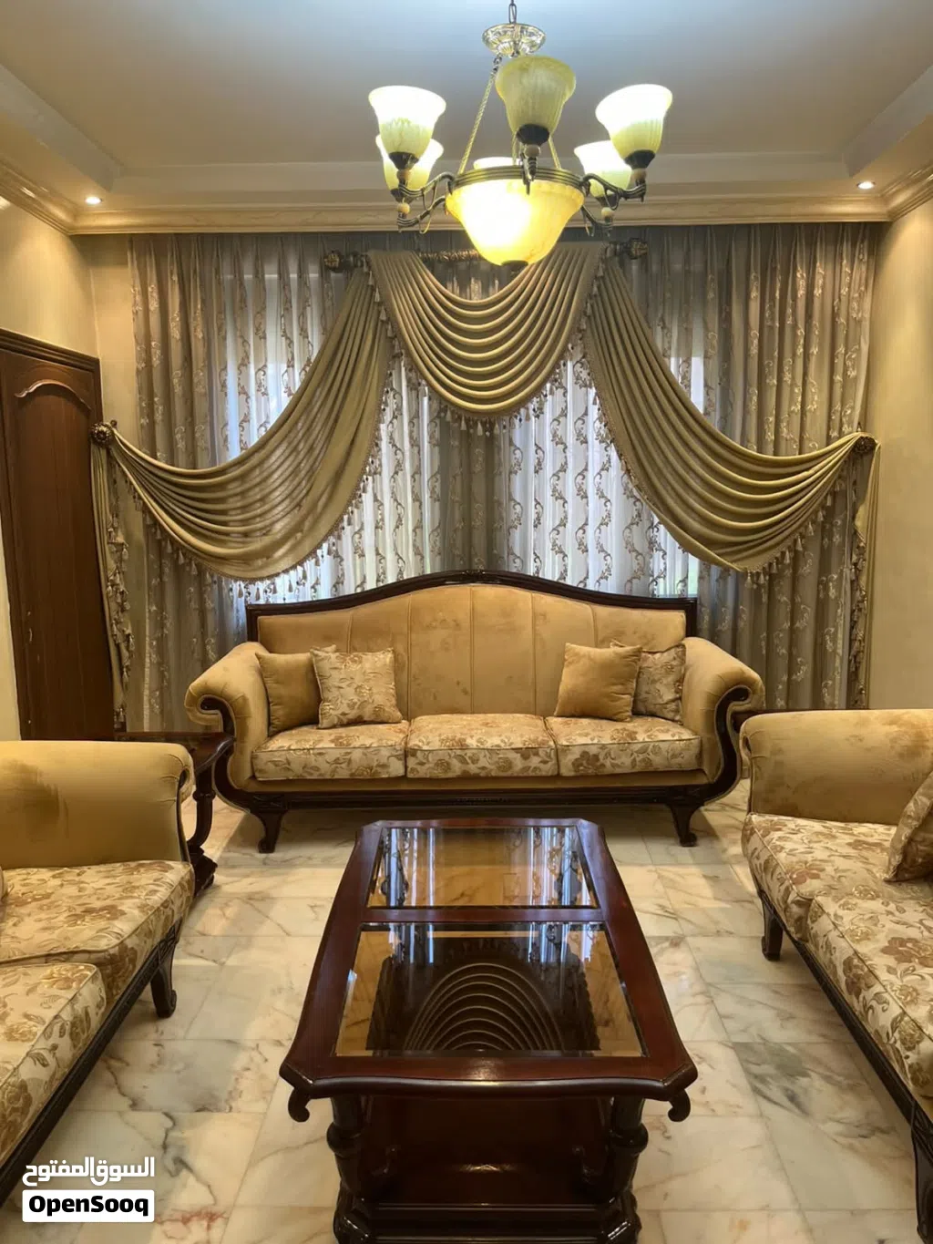 طقم كنب خشب زان حفر