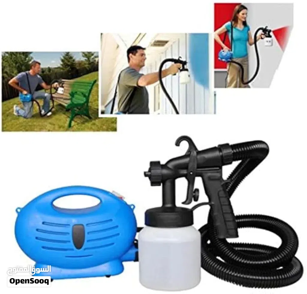 كمبريسر جهاز مضخه دهان paint zoom قوه 650 واط لرش جميع انواع الدهان مضخة رشاش