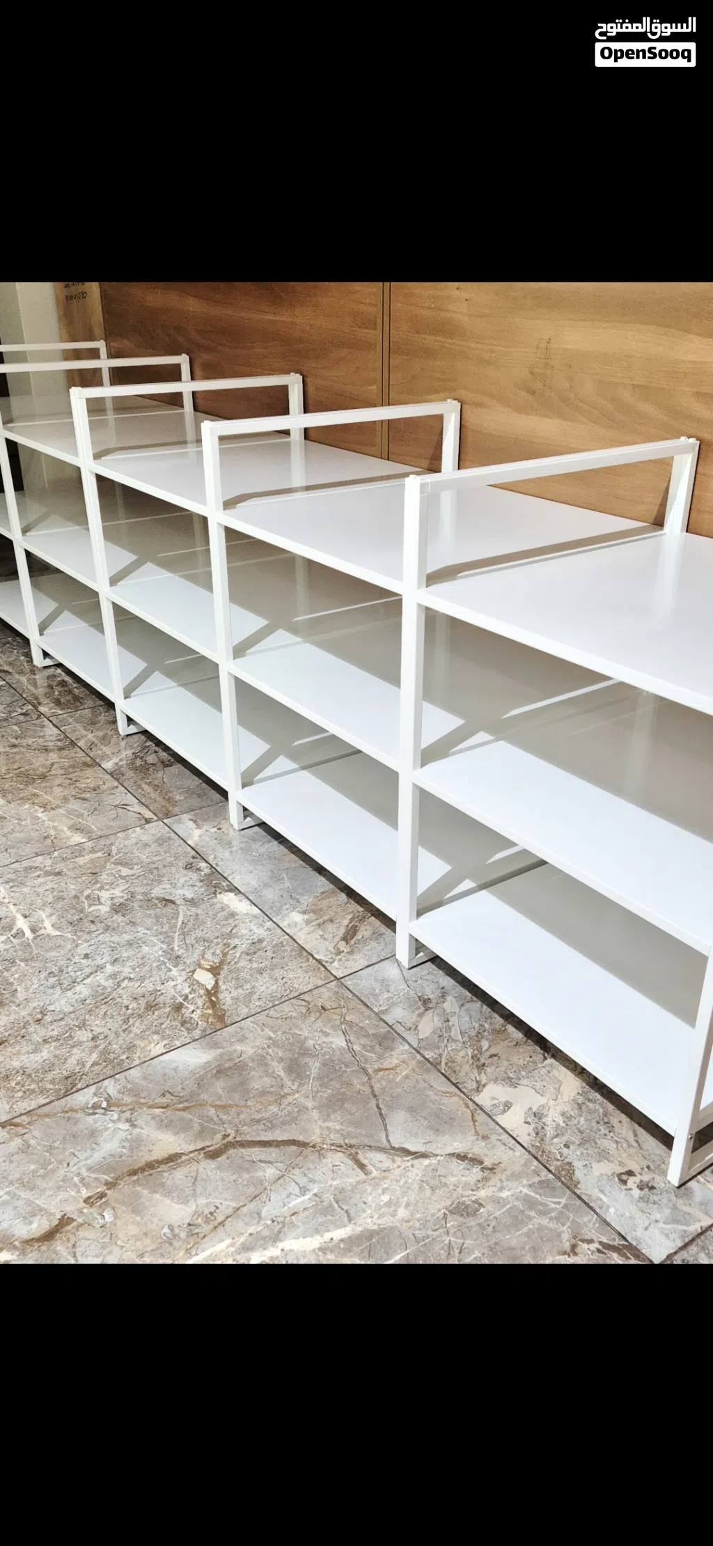 1 month used metal white shelfs (3 REIK) 10pieces available -OMR-110