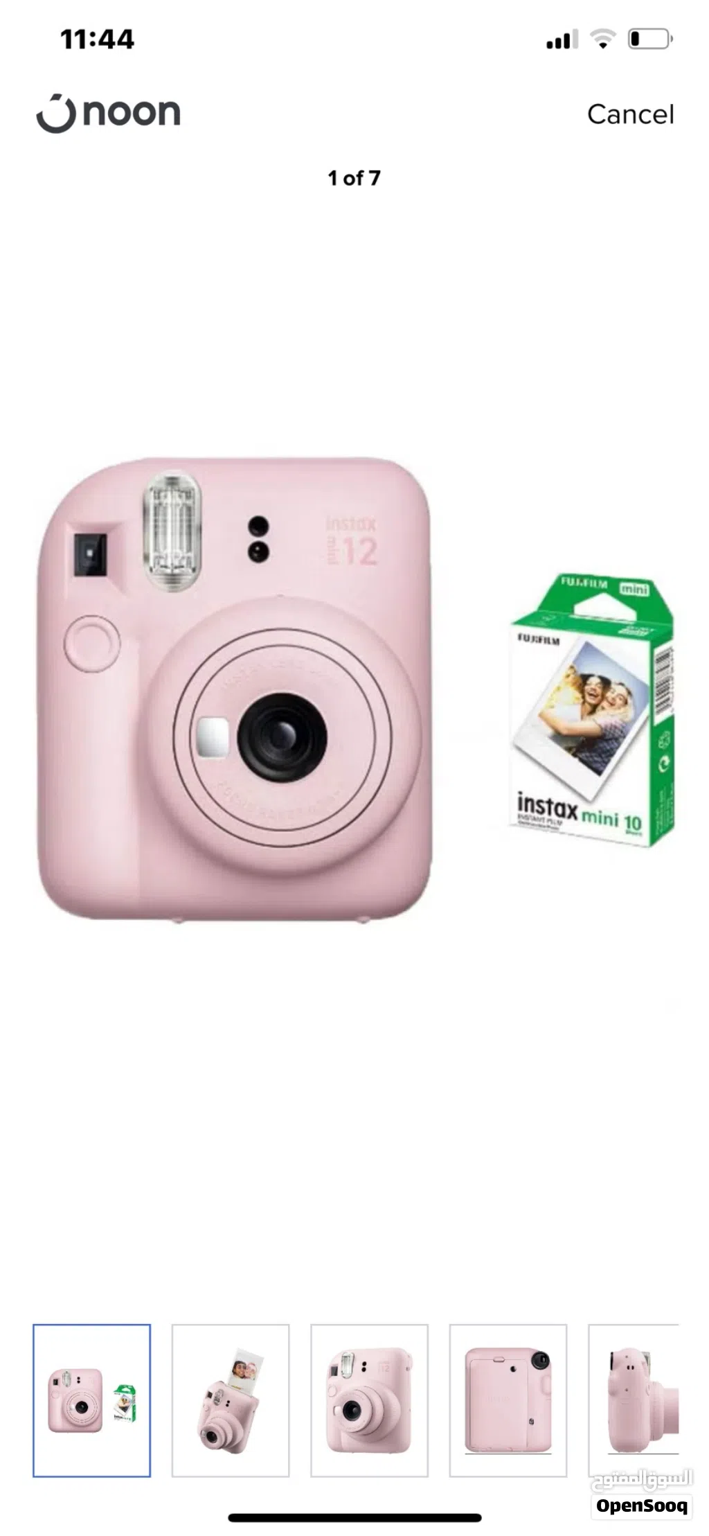 كمره تصوير فوريه بلون الوردي مع 10 صور instax mini 12 camera