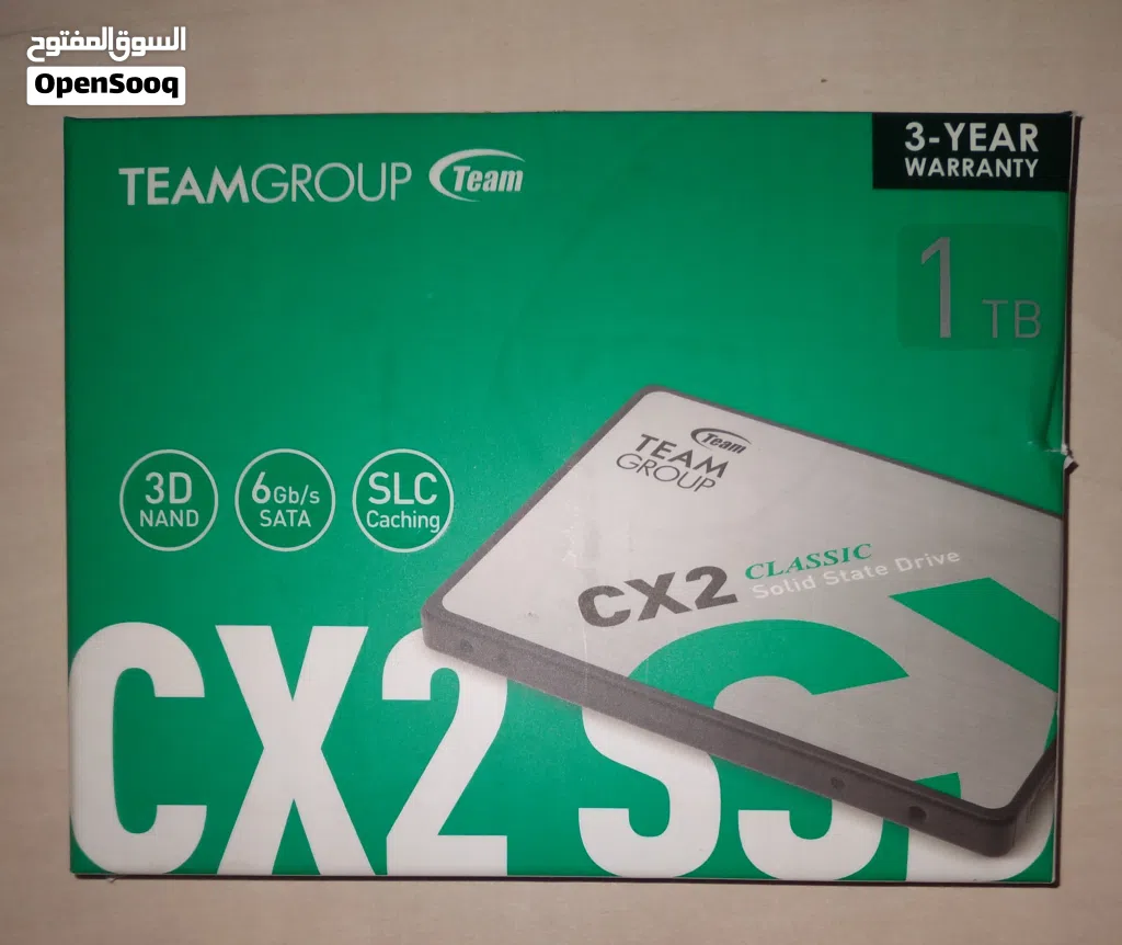 جديد TeamGroup CX2 1TB SSD السعر 800 و نقبل الدفع بي الحوالة مع فرق السعر يمشي مع الكمبيوتر و الاب ت
