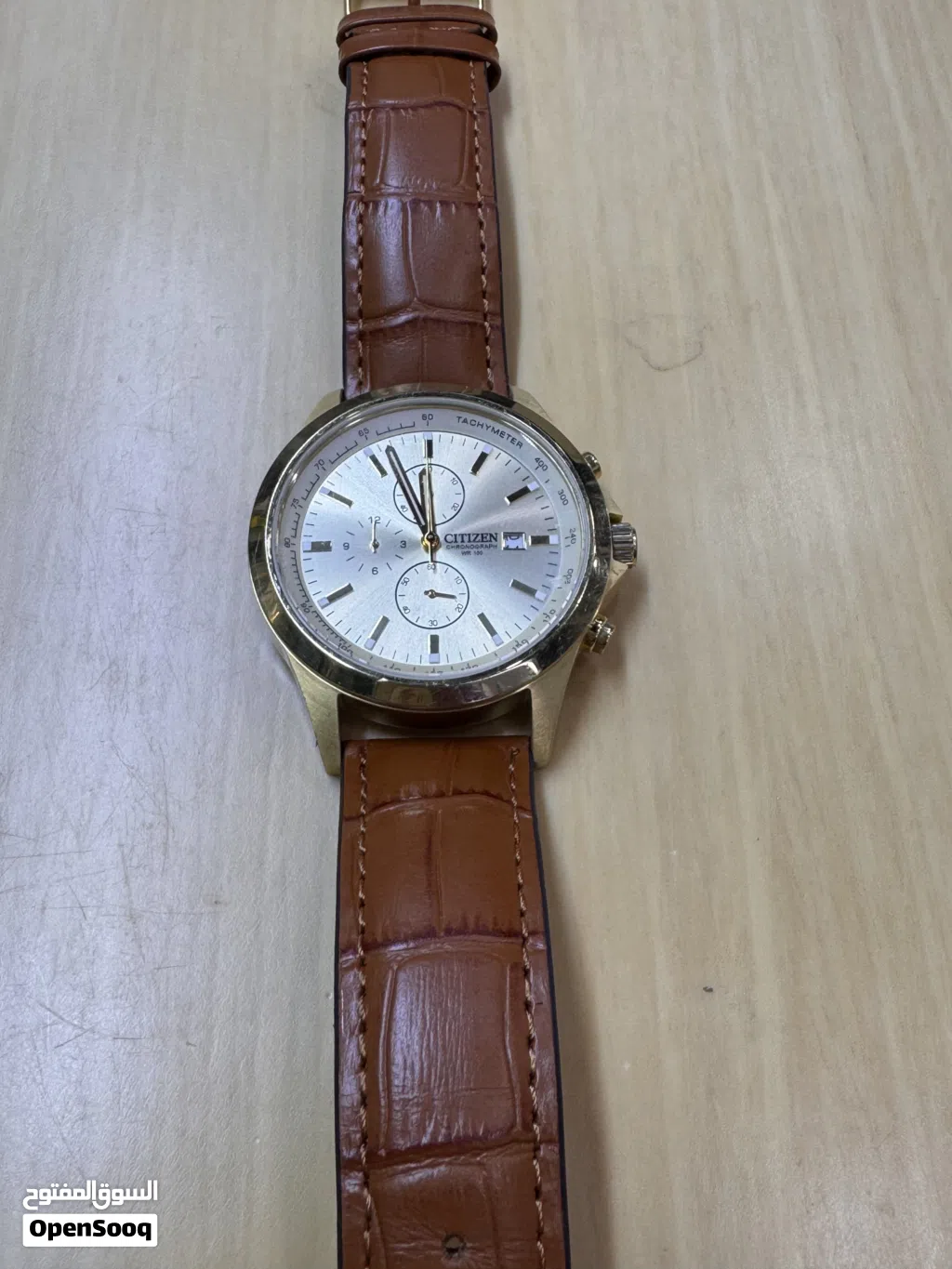 Citizen Watch Chronograph Leather Belt