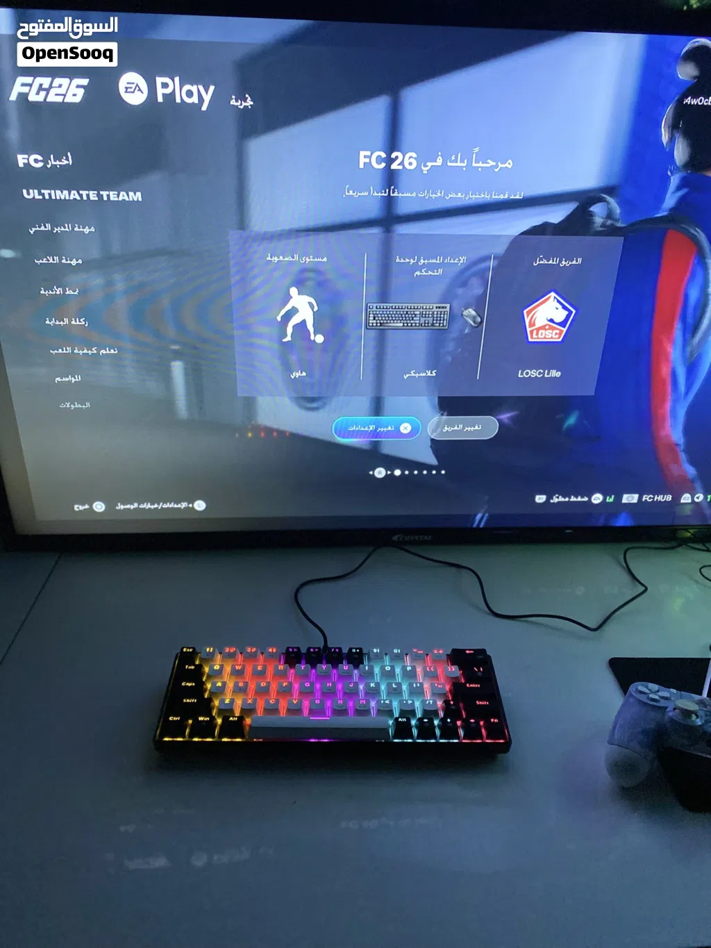 كيبورد كلش مرتب ونظيف استخدام قليل rgb