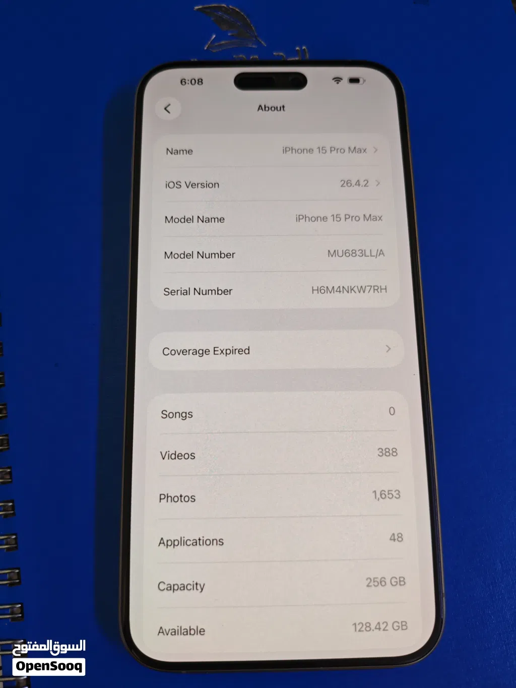 Iphone 15 pro max 256 Gb ( Sim Locked )